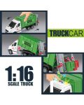 Kamion za odvoz smeća Raya Toys - Truck Car s karticama za razvrstavanje, glazbom i svjetlima, 1:16 - 2t