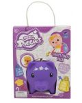 Kasica prasica Boti Pocket Money Piggies - Ljubičasta, s dodacima - 1t