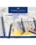 Set olovki u boji Faber-Castell Goldfaber - 24 boje, u metalnoj kutiji - 1t