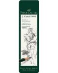 Set crnih grafitnih olovki Faber-Castell 9000 - 6 komada - 1t