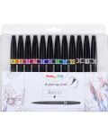 Set markera-kistova Pentel - Artist, 12 boja - 1t