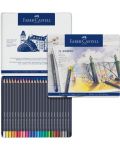 Set olovki u boji Faber-Castell Goldfaber - 24 boje, u metalnoj kutiji - 3t