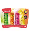 Set markera Maped Fluo'peps - Mini friends, 4 boje - 1t