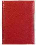 Kožna bilježnica-agenda Lemax Novaskin - Crvena, А5 Standart - 1t