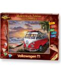 Set za slikanje po brojevima Schipper - Kombi Volkswagen T1 - 1t