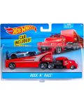 Set Mattel Hot Wheels Super Rigs - Kamion i automobil, asortiman - 4t