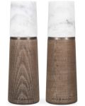 Set mlinaca za sol i papar Cole & Mason - Marble, 18.5 х 6 cm, drvo i bijeli mramor - 1t