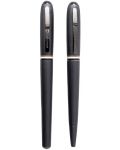 Set kemijske olovke i nalivpera Hugo Boss Contour Iconic - Tamnosivi - 2t