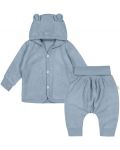 Set od 2 dijela Bio Baby - Dukserica i hlače, 56 cm, 1-2 mjeseca, blue forte - 1t
