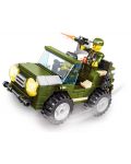 Konstrukcijski set 3 u 1 Alleblox Military Force - Vojni džip, 180 dijelova - 2t