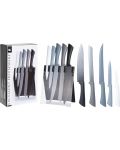 Set od 5 kuhinjskih noževa H&S - sa stalkom, raznobojni - 3t