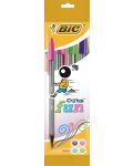 Set kemijskih olovaka u boji BIC Cristal - Fun, 1.6 mm, 4 boje - 1t