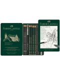 Set olovki Faber-Castell Pitt Graphite - 11 komada, u metalnoj kutiji - 2t