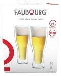 Set od 2 čaše s duplom stijenkom za pivo Faubourg - Dublin, 480 ml - 2t