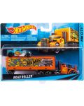 Set Mattel Hot Wheels Super Rigs - Kamion i automobil, asortiman - 3t