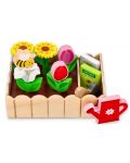 Set drvenih igračaka Lelin - Cvijeće za sadnju - 1t