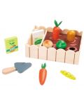 Set drvenih igračaka Lelin - Povrće za sadnju - 1t