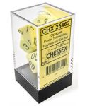 Set kockica Chessex Opaque Pastel - Yellow/black Polyhedral, 7 komada - 1t