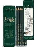 Set crnih grafitnih olovki Faber-Castell 9000 - 6 komada - 2t