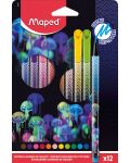 Set fineliner flomastera Maped Deepsea Paradise - 0.8 mm, 12 boja - 1t