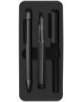 Set kemijske olovke i nalivpera Faber-Castell Hexo - Crni mat - 1t