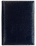 Kožna bilježnica-agenda Lemax Novaskin - А5, tamnoplava, Standart - 1t
