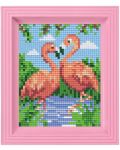 Kreativni set s okvirom i pikselima Pixelhobby Classic - Flamingo - 1t