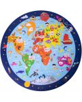 Okrugla slagalica Apli – Karta svijeta, 48 dijelova - 2t