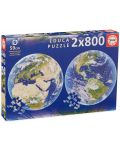 Okrugla zagonetka Educa od 2 x 800 dijelova - Zemlja  - 1t