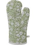 Kuhinjska rukavica s motivom cvijeća H&S - 18 x 32 cm, pamuk, zelena - 1t