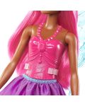 Lutka Barbie Dreamtopia - Barbie vila iz bajke s krilima, s ružičastom kosom - 2t