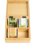 Kutija za čaj od bambusa HIT - 4 pretinca, 16 x 16 cm - 2t