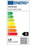 LED četvrtasto rasvjetno tijelo Vivalux - Hugo 4662, 18 W, 17.5 x 17.5 x 3.5 cm, crno - 3t