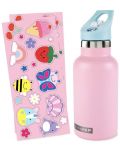 Metalna boca Skip Hop - Pink, 380 ml - 3t