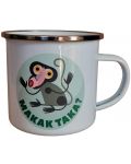 Metalna šalica Jež Art & Design - Makak Taka, 330 ml - 1t