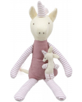 Mekana lutka The Puppet Company – Jednorog s bebom, 30 sm - 2t
