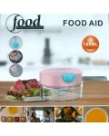 Mini sjeckalica za povrće Morello - Food Aid, ručna, 180 ml, ružičasta - 2t