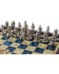 Mini luksuzni šah Manopoulos - Bizantsko Carstvo, plava polja, 20х20 cm - 3t
