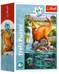 Mini slagalica Trefl od 54 dijela - Strašni dinosauri, asortiman - 4t
