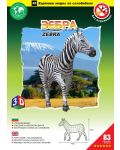 Sastavljeni model od papira - Zebra, 34 x 46 cm - 3t
