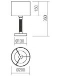 Stolna svjetiljka Smarter - Astrid 01-1178, IP20, E27, 1x42W, krom - 2t