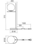 Stolna svjetiljka Smarter - Boldy 01-3073, IP20, 240V, E14, 1 x 28W, crni mat - 2t