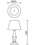 Stolna svjetiljka Smarter - Fabiola 02-713, IP20, E14, 1x28W, starinski mjed-bež - 3t