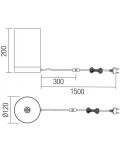 Stolna svjetiljka Smarter - Tube 01-3146, IP20, E14, 1x28W, mat nikal-siva - 2t