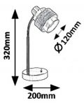 Stolna svjetiljka Rabalux Basil, 25W, srebrnasta - 2t