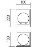 Stolna svjetiljka Smarter - Zodiac 01-3052, IP20, E14, 1x28W, crni mat i mjed - 2t