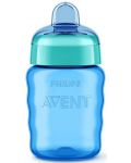 Čaša otporna na prolijevanje Philips Avent - 260 ml, Za lakši prijelaz, zelena - 3t