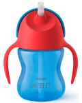 Čaša otporna na prolijevanje sa slamkom Philips Avent - 200 ml, za dječaka - 1t