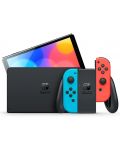 Nintendo Switch OLED - Neon Red & Neon Blue + Zelda Travel Case - 3t