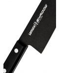 Nož Santoku Samura - Shadow, 17.5 cm, crni neljepljivi premaz - 2t